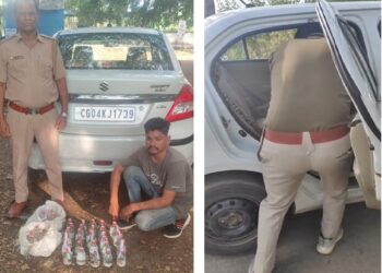 Local News : सख्ती के बाद भी अवैध शराब का खेल, स्विफ्ट डिजायर में पकड़ी गई देशी मदिरा, उठे कई गंभीर सवाल
