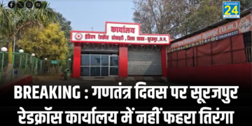 BREAKING NEWS : गणतंत्र दिवस पर सूरजपुर रेडक्रॉस कार्यालय में नहीं फहराया गया तिरंगा, गंभीर लापरवाही