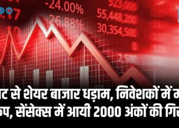 Stock Market Crash : बजट से शेयर बाजार धड़ाम, निवेशकों में मचा हड़कंप, सेंसेक्स में आयी 2000 अंकों की गिरावट, हर सेक्टर पर दिखा असर