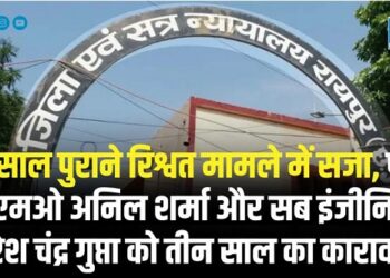 8 साल पुराने रिश्वत मामले में सजा, पूर्व सीएमओ अनिल शर्मा और सब इंजीनियर सुरेश चंद्र गुप्ता को तीन साल का कारावास
