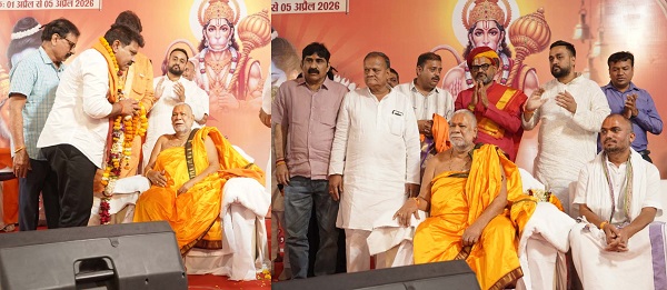 RAIPUR NEWS : नर्मदाकुंड धाम में आस्था और परंपरा का अद्भुत संगम, उपमुख्यमंत्री विजय शर्मा व मंत्री खुशवंत साहब ने चक्रवर्ती सम्राट अर्जुन दास जी महाराज से लिया आशीर्वाद